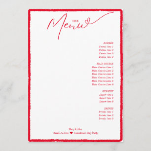 Menu Animações Para Amar Simples Manuscrito De Coração