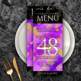 Menu Aniversário de Casamento de Ametist 48º Elegante