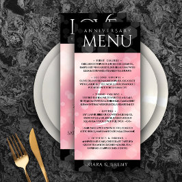 Menu Aniversário de Casamento Elegante 5 Rosa Quartz