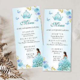 Menu Aniversário de Quinceañera, Frente Roxa Elegante