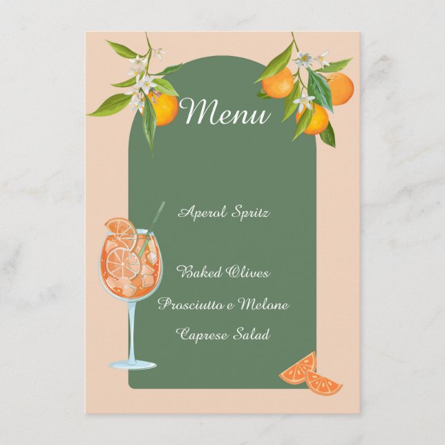 Menu Aniversário de Verão Spritz (Frente)