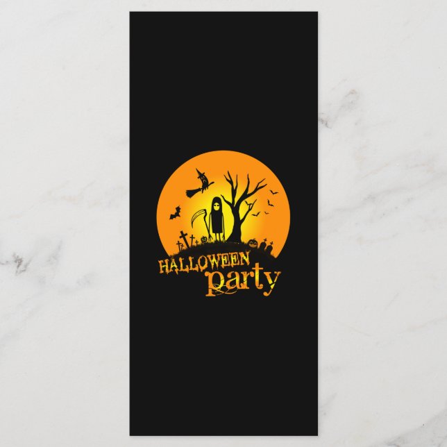 Menu Aniversário do Festa de Halloween (Frente)