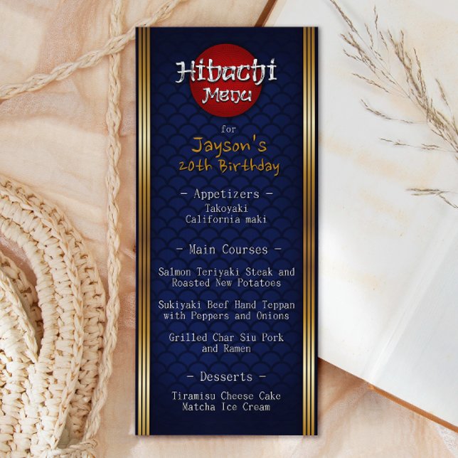 Menu Aniversário do Hibachi (Criador carregado)