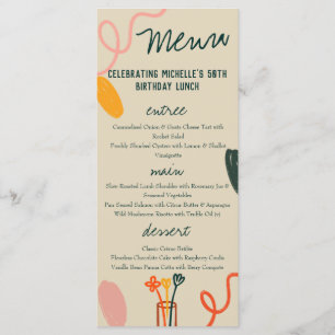 Menu Aniversário do Janto de Almoço de Cegos