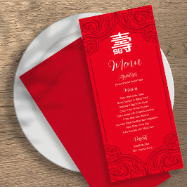 Menu Aniversário "Longevidade" Chinês (RED)