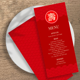 Menu Aniversário "Longevidade" Chinês (RED)
