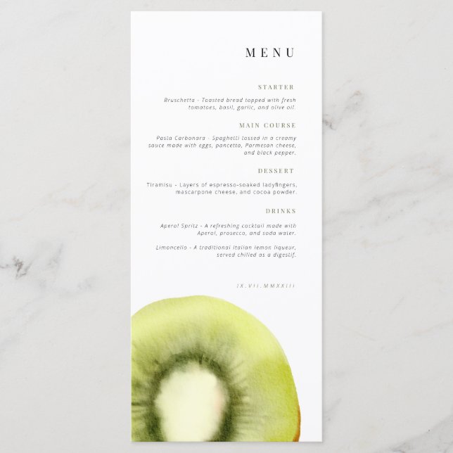 Menu Aniversário | Menu de celebração | Bolo (Frente)