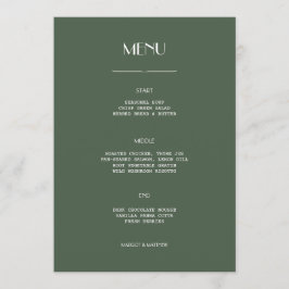 Menu Apartamento de Casamento Minimalista Escandinavo V