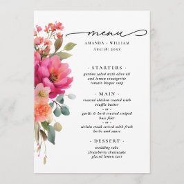 Menu Aquarela Floral