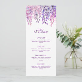 Menu Aquarela Wisteria Clássico