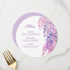 Menu Aquarela Wisteria Redonda