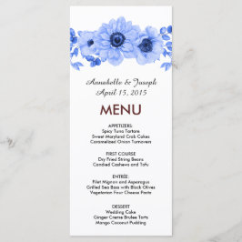 Menu aquarelas Florais Botânica Moderna Casamento