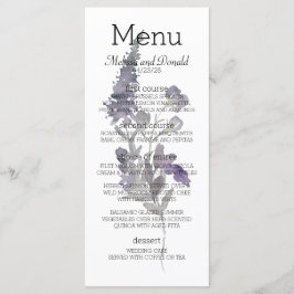 Menu Aquarelas Lavanda Floral