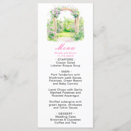 Menu Arca de Casamento Floral primavera