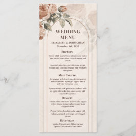 Menu Arco-boho vintage terracotta rosa verde