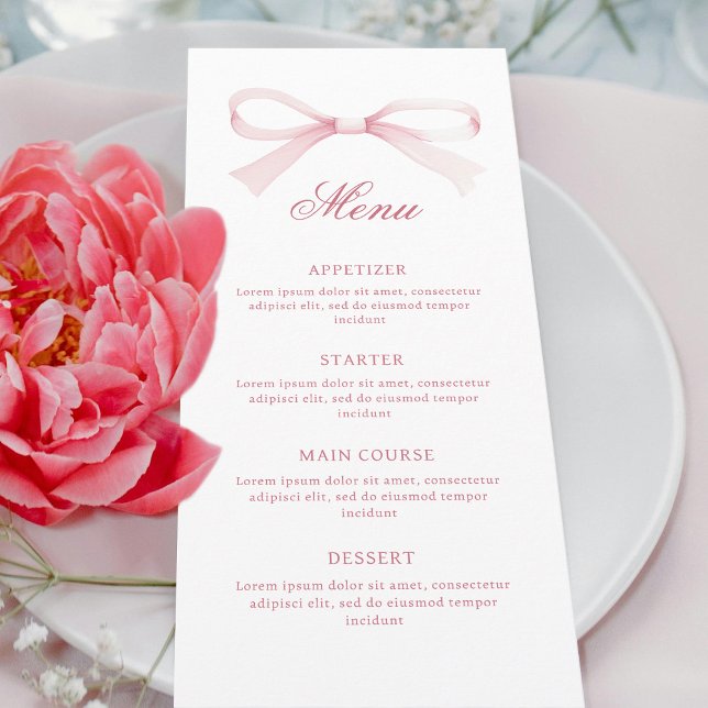 Menu Arco Clássico Rosa Aquarela (Criador carregado)
