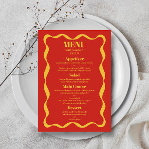Menu Arco Coquette Retro Wedding