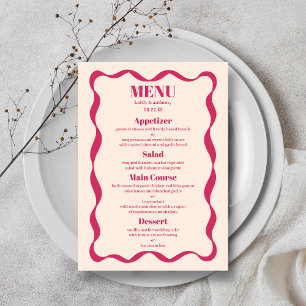 Menu Arco Coquette Retro Wedding