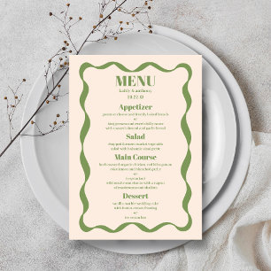 Menu Arco Coquette Retro Wedding