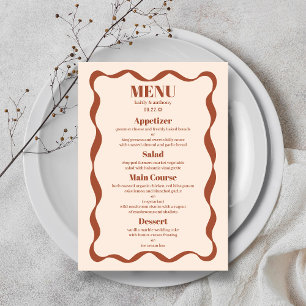 Menu Arco Coquette Retro Wedding