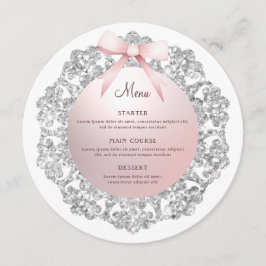 Menu Arco Cor-de-rosa com imagem brilhante prateada