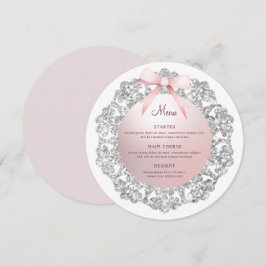 Menu Arco Cor-de-rosa com imagem brilhante prateada