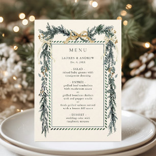 Menu Arco de Ouro e Grinalda de Verdura Casamento Marfi