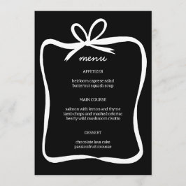 Menu Arco Fita de Fita Elegante Chá de panela PERSONALI