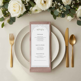 Menu Arco Moderno de Casamento Minimalista Elegante