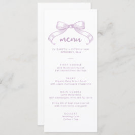 Menu Arco Romântico esboçado | Lilac Wedding