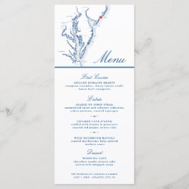 Menu Armamento Elegante de Marinho Azul de Map NJ de Ci