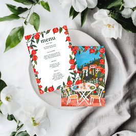 Menu Arte de Refeição no Campo Personalizada com Vista