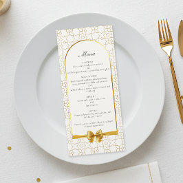 Menu Arte Deco Inspirado em Arco Geométrico Dourado par