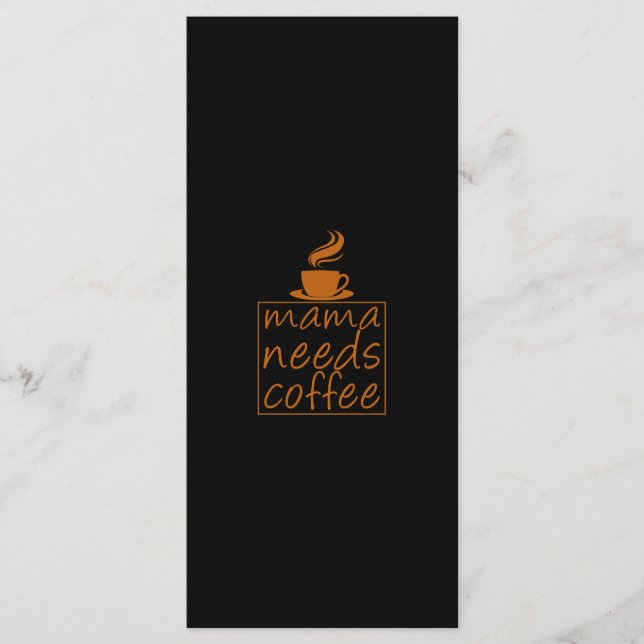 Menu Arte do Café Mãe Precisa de Café (Frente)
