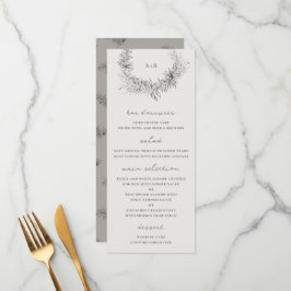 Menu Arte Minimalista Botânica para Casamento