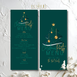 Menu Árvore de Natal Esmeralda Elegante