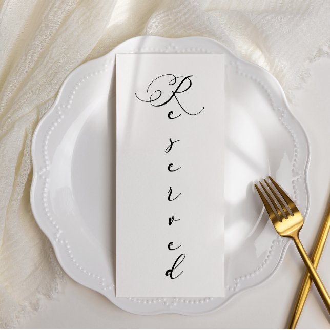Menu Assentos Reservados com Letra Moderna Simples Pret (Criador carregado)
