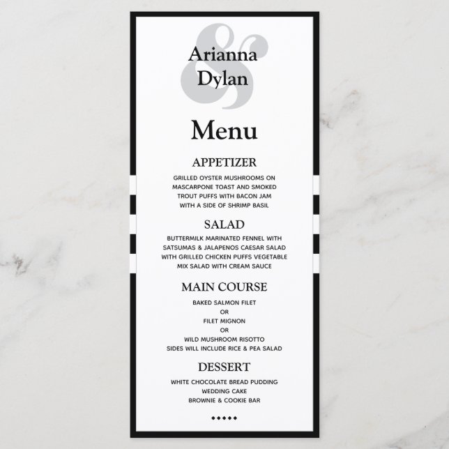 Menu Assunto Gravata Branca (Frente)