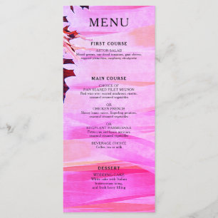 Menu Autumn Deixa Orange Pink Swirl Wedl