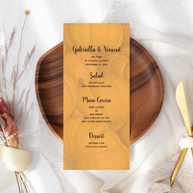 Menu Autumn Orange Pumpkins (Criador carregado)