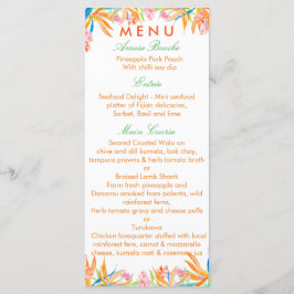 Menu Ave de Paraíso Aquarela Tropical Extended
