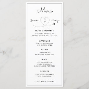 Menu Avião   Casamento de Destino