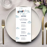 Menu Avião Vintage, é um Chá de fraldas<br><div class="desc">Avião Vintage,  é um Chá de fraldas. Este design apresenta um adorável avião vintage. Personalize este design personalizado com o seu próprio texto e detalhes.</div>