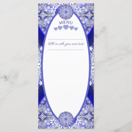 Menu Azul cerâmico de Grécia