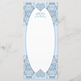 Menu Azul claro-azulado cerâmico