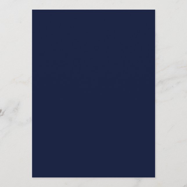 Menu Azul Marinho Meia-Noite Cor Sólida (Frente)