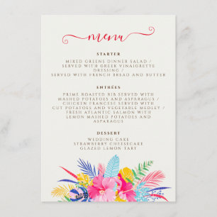 Menu Azul Marinho Rosa Selvagem Floresta Evergreen Casa