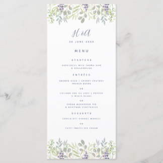 Menu Azul verde-azeitona de Casamento Breakfast, estilo