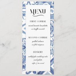 Menu Azulejo Azul Mediterrâneo