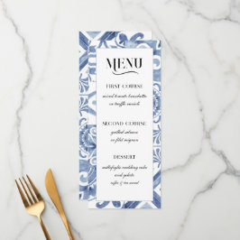 Menu Azulejo Azul Mediterrâneo